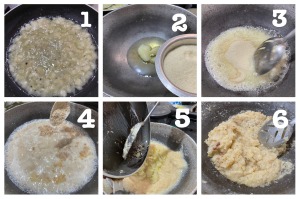6 step preparation of sooji sheera